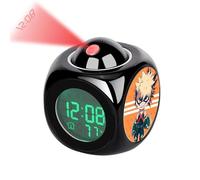 MHA Midoriya Izuku All Might Bakugo Katsuki Alarm Clock Anime MHA Electronic Digital Smart Sleeping Wake Up Clock Projection Children's Bedroom Decor Gifts Presents for Boys Girls Students