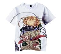 MHA Short Sleeve Loose T-Shirt Anime Role 3D T-Shirt Midoriya Izuku/Toga Himiko/Uraraka Ochako Cartoon Anime Game T-Shirt Top