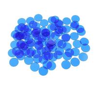 MHADBKH 100Pcs Transparent Counters Bingo Chip Counting Marker for Kids Math Education, Game, Multiple Color Bingo Chip Marker