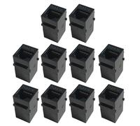 MHADBKH 10Pack CAT6 CAT5E RJ45 Inline Coupler Type Keystone RJ45 Connectors Straight Through Keystone Modules Adapter Couplers Modules