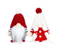 MHADBKH 2pcs Christmas Gnomes Decoration Plush with Santa Ball Hat Swedish Tomtes Festival Table Ornaments Holiday