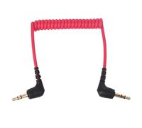 MHADBKH 3.5mm TRS Male Microphones Cable for Rode SC2, to Spring Coiled Right Angled Mic Cord Connection Camera Phone Microphones Cable