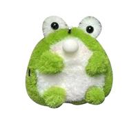 MHADBKH 4.3 Inch Frog Plush Keyring Squishy and Bubble Blowing Fun Keychain for Kids and Adults Interactive Frog Keyring