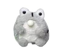 MHADBKH 4.3 Inch Frog Plush Keyring Squishy and Bubble Blowing Fun Keychain for Kids and Adults Interactive Frog Keyring