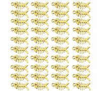 MHADBKH 40pcs Fish Bone Charm Fashion Accessory for Jewelry and Craft Antique Bronze Alloy Fishbone Pendants for Designers Jewelry Components