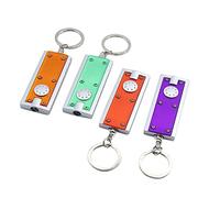 MHADBKH 4Pcs LED Keychain Tiny Light Torches Flashlight Keyring in Assorted Color Portable Keychain Flashlight for Camping Flat Torches Led Small Light Pocket