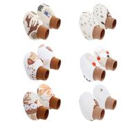 MHADBKH 6 Pair Baby Cotton Socks Breathable Fabric Elastic Top Foot Covers Cartoon Pattern for Play Nursery Footwear Toddler Socks for Walking