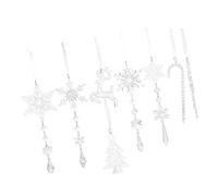 MHADBKH 8 Part Polyacrylate Christmas Tree Ornamentation Set Strong Green onion Ice Suspended Garnishes
