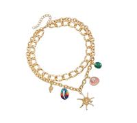 MHADBKH Adjustable Beach Pearls Shell Sea Star Necklace Jewelry for Women Girls Vacation Party Daily Outfit