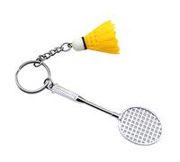 MHADBKH Badminton & Bat Keychain Pendant Keyring, Small Backpack Decorations, Creative Cute Sports L Keychain Pendant Keyring