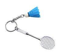 MHADBKH Badminton & Bat Keychain Pendant Keyring, Small Backpack Decorations, Creative Cute Sports L Keychain Pendant Keyring