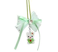 MHADBKH Crystal Cat Hanging Pendant Sweet Rhinestone Bowknot Phone Strap Bag Decoration Portable Hanging Lanyard
