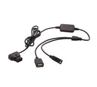 MHADBKH D-Tap to Double USB Power Adapter Cable Male to Female Connector Converter Cord Multiple Device Simultaneously