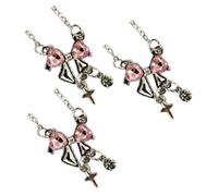 MHADBKH Elegant Pinkness Bowknot Necklace Women Fashion Jewelry Alloy Texture Elegant Women Necklace Suitable for Comfortable We