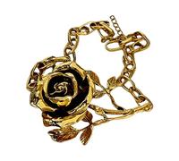 MHADBKH Elegant Real Rose Gold Dipped Necklace 24K Gold Pendant Jewelry Gifts for Women Anniversaries Birthdays Christmas