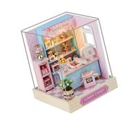 MHADBKH Engaging Wooden Structure Model Making Set Interactive Hobby Project for Family Bonding and Home Aesthetics Handcrafted Wooden Cabin Assembly Set