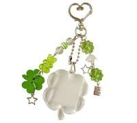 MHADBKH Exquisite Resin Four Leaf Clovers Keychain Symbolizing Luck and Happiness Decoration for All Ages Special Gifts Ideas
