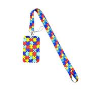 MHADBKH Fashionable Autisms Pattern Anime Lanyard Badge Holder Cards Lanyards Portable Decoration for and Keys