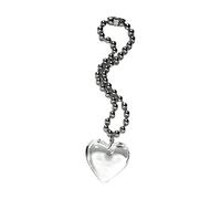 MHADBKH Female Round Bead Chain Collarbone Chain Semi-precious Love Necklace Simple Temperament Cold Wind Heart Necklace Collarbone Love-shape
