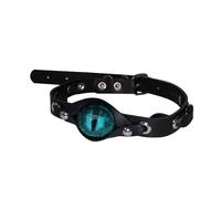 MHADBKH Gothic Punk Choker Necklace With Demons Eye Designs Fashion Accessory For Women Craft Of PU Leather And Resin Alloy Statement Necklace
