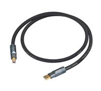 MHADBKH High End USB A to USB B Cable 6N Single Crystal Coppered Cored Advanced Shielding Technology Clear