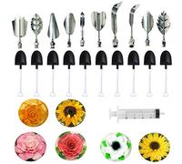 MHADBKH Jelly Flower Art Tools Jelly Cake Gelatin Nozzle Russia Nozzle Set Cake Decorating Tools Stainless Steel Silicone Mold Heart Dish