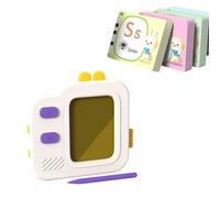 MHADBKH LCD Writing Board with Double Sided Flashcards for Kids Interactive Language Learning Educational Preschooler Interactive for Toddler Talking Cards LCD Drawing Tablet for Early