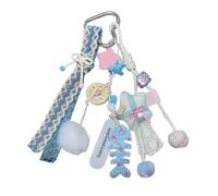 MHADBKH Lovely Cat Star Fabric Bag Charm Soft And Sturdy Keychain Accessory For All Ages For Daily Commute Or Travel