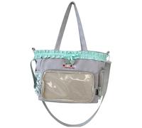 MHADBKH Lovely Itabag Clear Crossbody Bag Large Capacity Shoulder Commuting Ruched Lace Bows Messengers School Ruched Lace Bows Crossbody Large Capacity Ita Shoulder School
