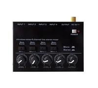 MHADBKH Low-Noise 4-Channel Line Mixer USB Powered For Electronic Instruments Mobile Phones Mixer