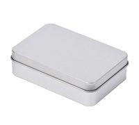 MHADBKH Metal Rectangle Silver Color Playing Card Storage Box Money Coin Holder Candy Case Business Can Container Candy Case