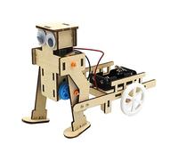 MHADBKH Model Robot +Handcart Activity Centers Mechanical Toy Teasers Wooden Educational Making Electronic Toy