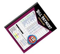 MHADBKH Portable Monthly Bill Payment Record Tracking Checklist Management Notebook For Household And Personally Finances Portable Bill Trackers Notebook