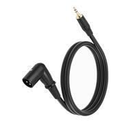 MHADBKH Professional 3.5mm Male Straight Head to 3Pin Male Right Angled Balanced Cable for Studio Microphones Mixing Consoles