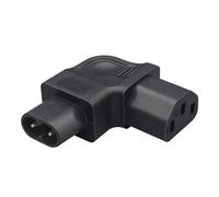 MHADBKH PVC Electrical Adapter Cable C8 Male to C13 Female, PDU Figure 8 to Right Bend IEC Socket Connector UPS Power Convertor