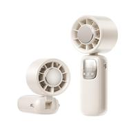 MHADBKH Quiet Handheld Fan LED Screen Portables Cooling Handheld for Hiking Backpacks Whispers Desktop with Slip Proof Base