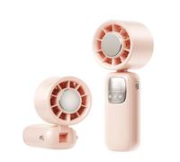 MHADBKH Quiet Handheld Fan LED Screen Portables Cooling Handheld for Hiking Backpacks Whispers Desktop with Slip Proof Base