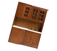 MHADBKH Realistic Miniature Kitchen Cabinet 1/12 Dollhouses Wood Furniture For Craft Model Project Decoration Room Scene Display Creative Model Furniture