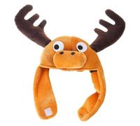 MHADBKH Reindeer Moose Plush Hat With Lovely Animal Ears Comfortable And Fun Headcover Animal Shape For Everyone Wear Unisex Plush
