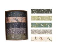 MHADBKH Retro Decorative Tape Forests Plant Print Paper Crafting Washis Masking Scrapbooking Supplies Forests Plant Print Washis Artists Retro Decorative Masking