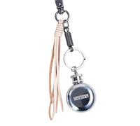 MHADBKH Round Water Bottle Keychain with Braided Rope Wine Pots Pendant Keyring Accessory for Outdoor Enthusiasts and Travelers