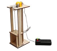 MHADBKH Science Experiments Elevator Kits Wood Building Toy Electric Lift Educational Model for Kids Age 7-14 Years