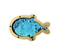 MHADBKH Sensory Busy Boards Making Kits Sequins Fish for Kids Creative Imagination and Fine Motor Skill Early Educational Toy Sensory Toy for Kids