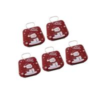 MHADBKH Set of 5 Christmas Tin Candy Boxes Christmas Candy Iron Boxes with Delightful Illustrations for Party Supplies