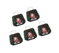 MHADBKH Set of 5 Christmas Tin Candy Boxes Christmas Candy Iron Boxes with Delightful Illustrations for Party Supplies