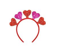 MHADBKH Shimmering Love Heart Hairhoop Glitters Hairband For Adult Teens Party Gathering Headwear Valentines Festival Accessory Hair Accessory