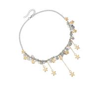 MHADBKH Stylish Five Point Star Twisted Collarbone Chain Necklace For Trendy Girls Edgy Layering Neck Jewelry Accessory