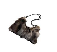 MHADBKH Textured Faux Furs Shoulder Bag Modern Patchwork Design Lightweight Crossbody for Everyday Fall Essentials Meetings Handbag