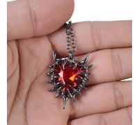 MHADBKH Thorns Heart Pendant Necklace with Crystal Embellishments Fashionable Clavicle Chain Elegant Neckchain for Women