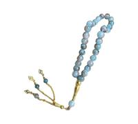 MHADBKH Traditional Islamic 33 Bead Tasbih Black Glass Prayer Bracelet for Men and Women Hand Chain Devotional Use